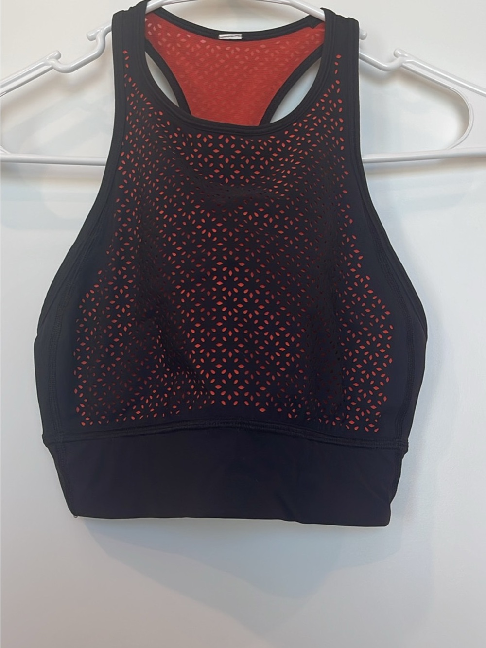 lululemon athletica Black Sports Bra with Red Lining